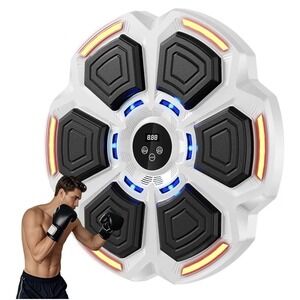 LOLBOX Smart Music Boxing Target Wall LED Bluetooth 9-Speed Training W/Gloves